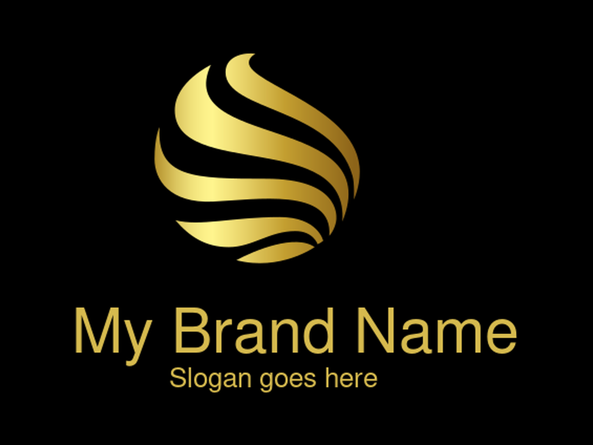Golden Globe Wave Logo Design for Global Travel and Luxury Business Brands